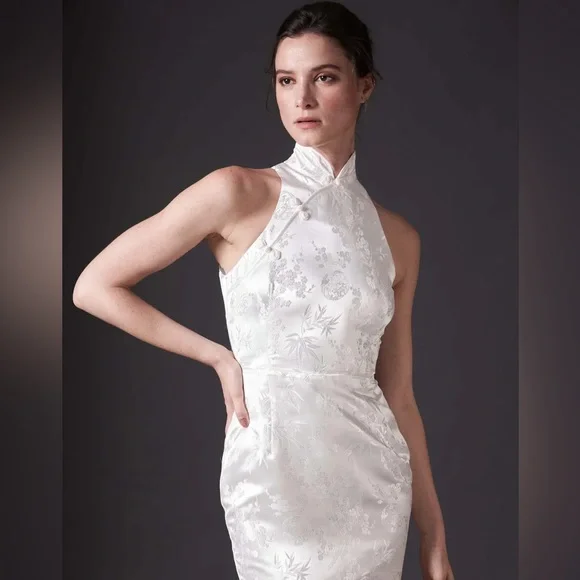 Sau Lee Jill Chinese Jacquard Pencil Dress